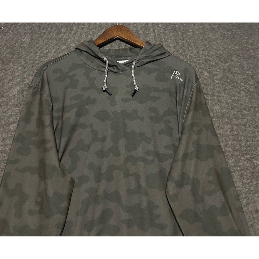 Rhoback hesi hoodie mens green pullover golf performance stretch Large